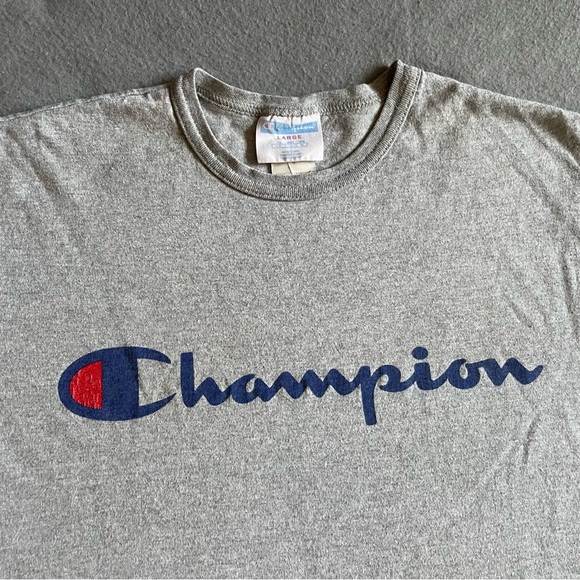 Champion Classic Men’s T-Shirt Gray Size Large Heavyweight - Picture 2 of 6